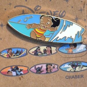 📌5/$25 Disney Lilo and Stitch Mystery box pin Surf board enamel pin
